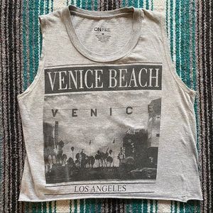 Venice Beach Graphic Cropped Muscle Tank